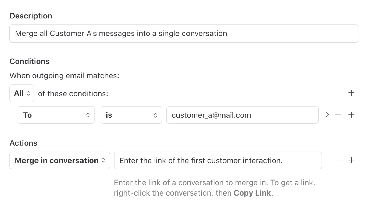 Auto-merge conversations