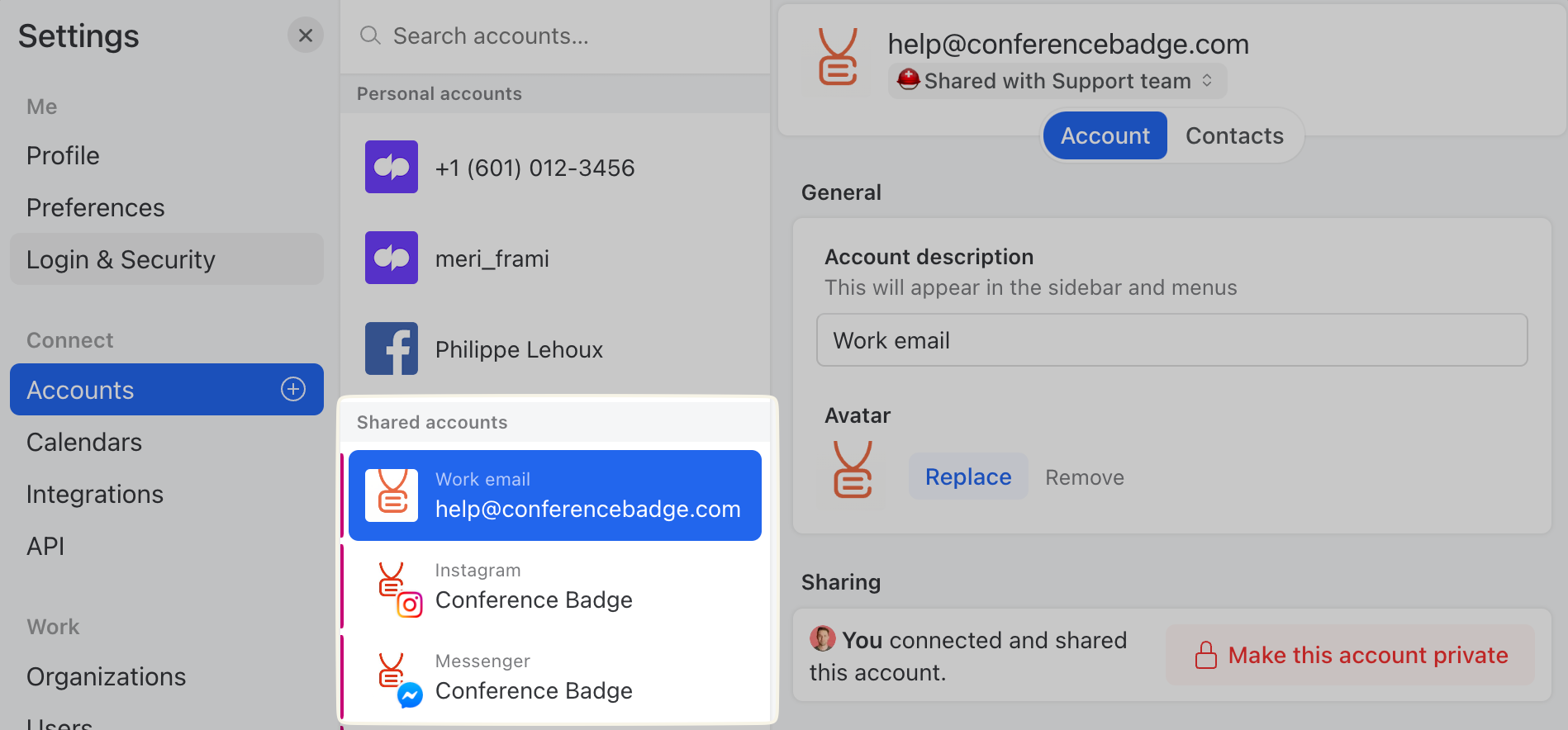 Examples of shared accounts