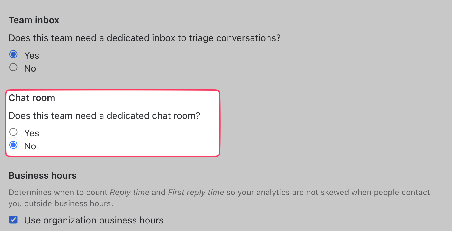 Image how to disable team inbox room