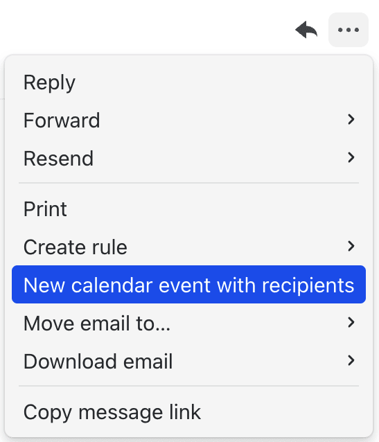 Create new events from Missive