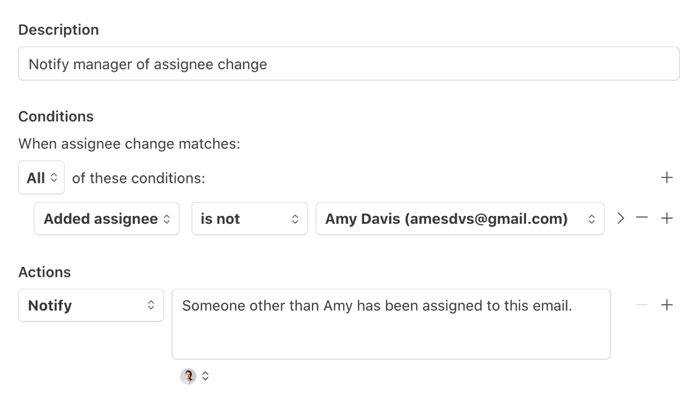 Notify on assignee change