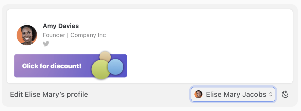 Marketing banners in HTML managed signatures