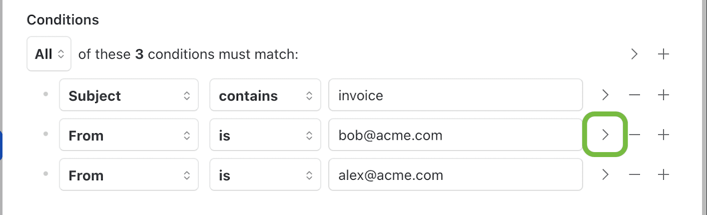Nest a condition block.
