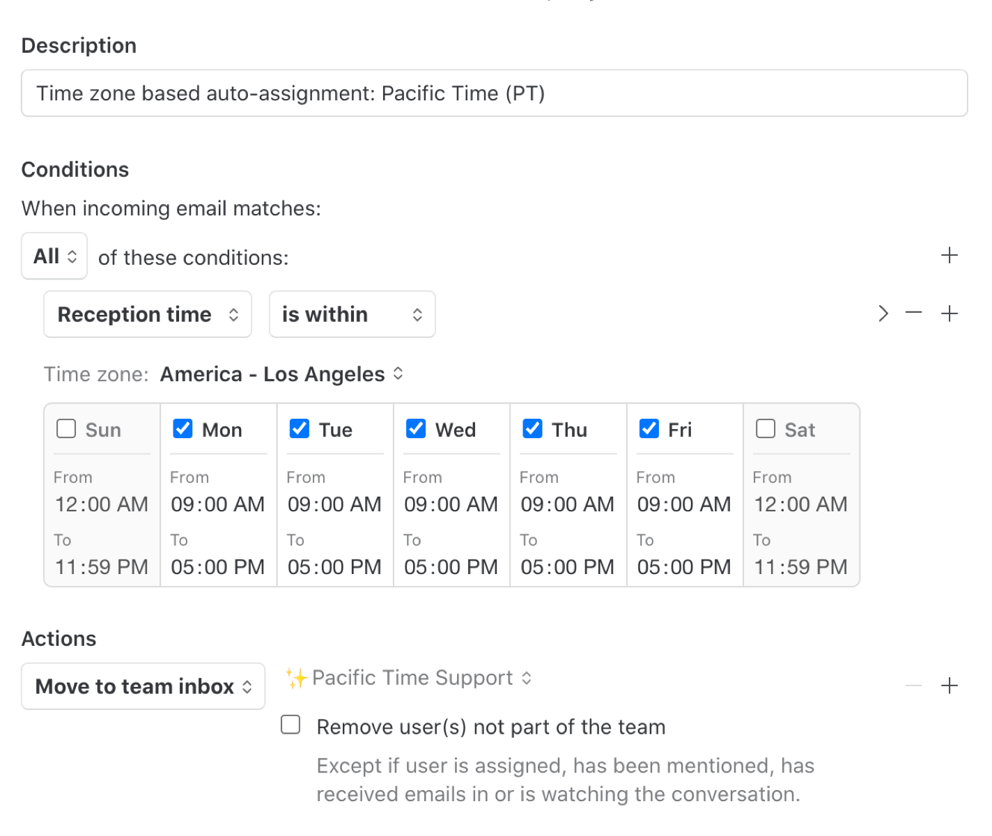 Timezone-based routing