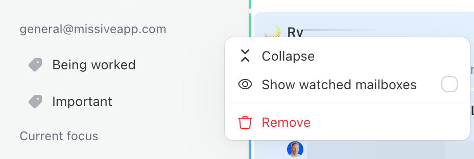 Hide labels from the sidebar