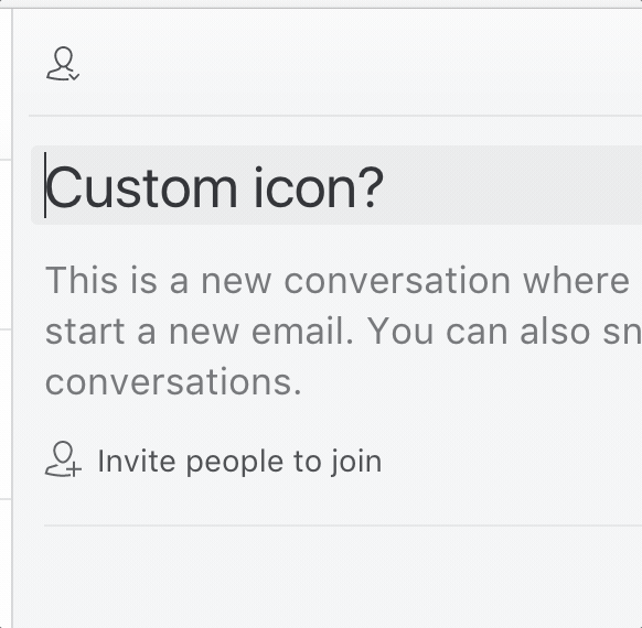 Use an emoji has the conversation title first character
