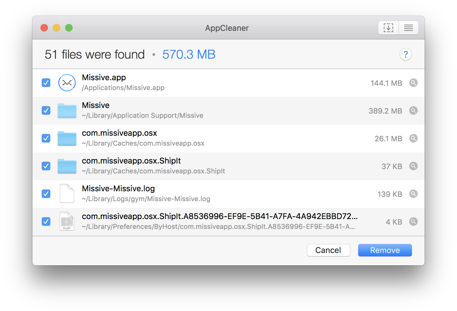 Completely uninstall Missive and its related files