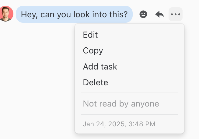 Image showing how to delete a comment