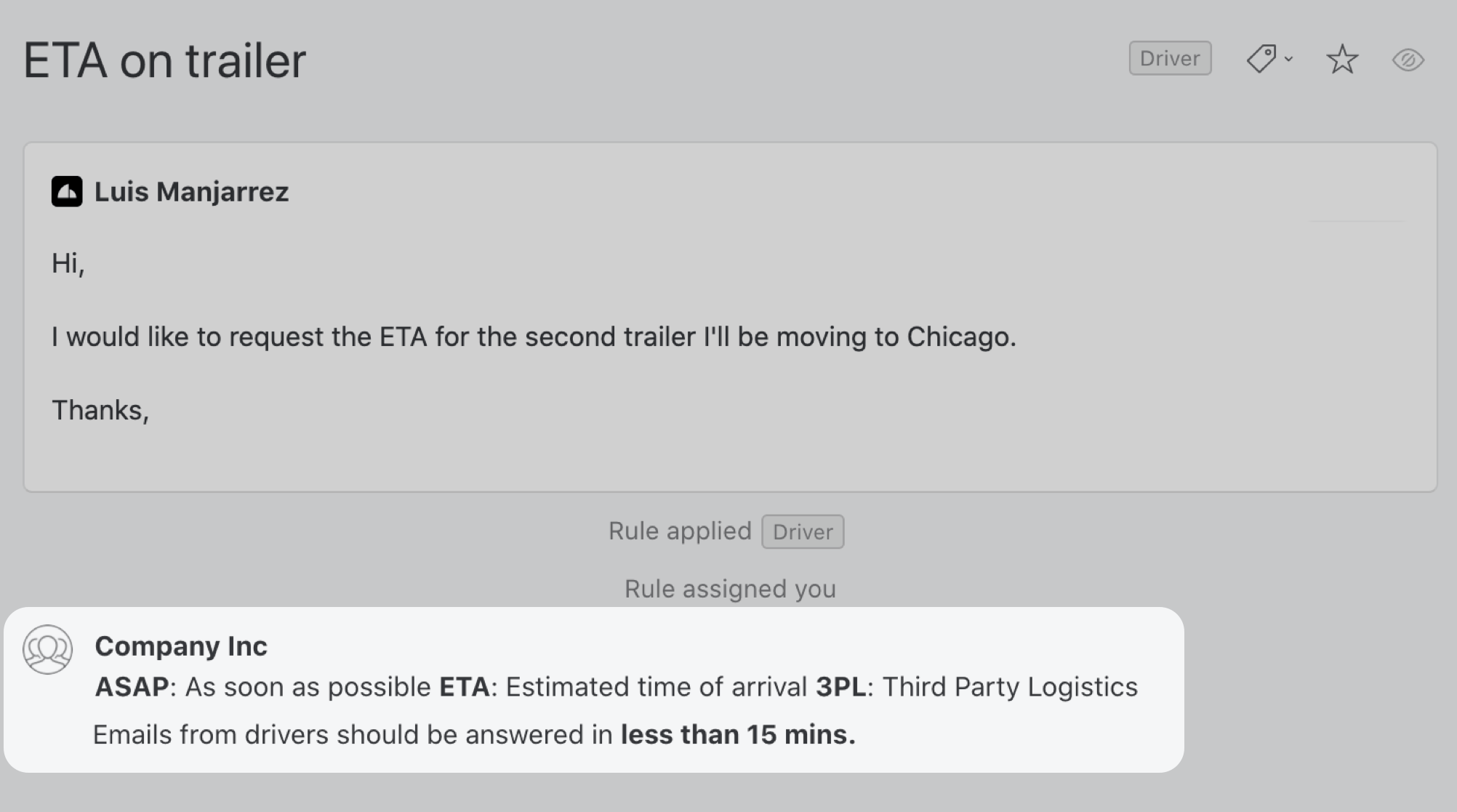 Result showing acronym help