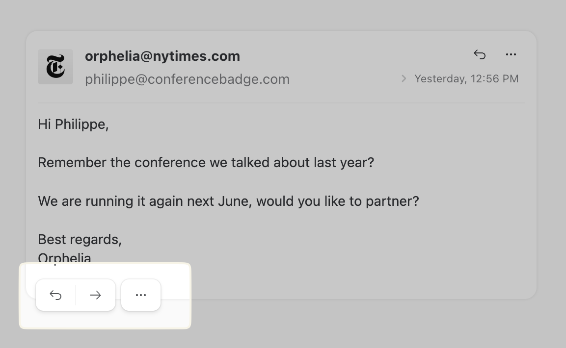 Quick message actions