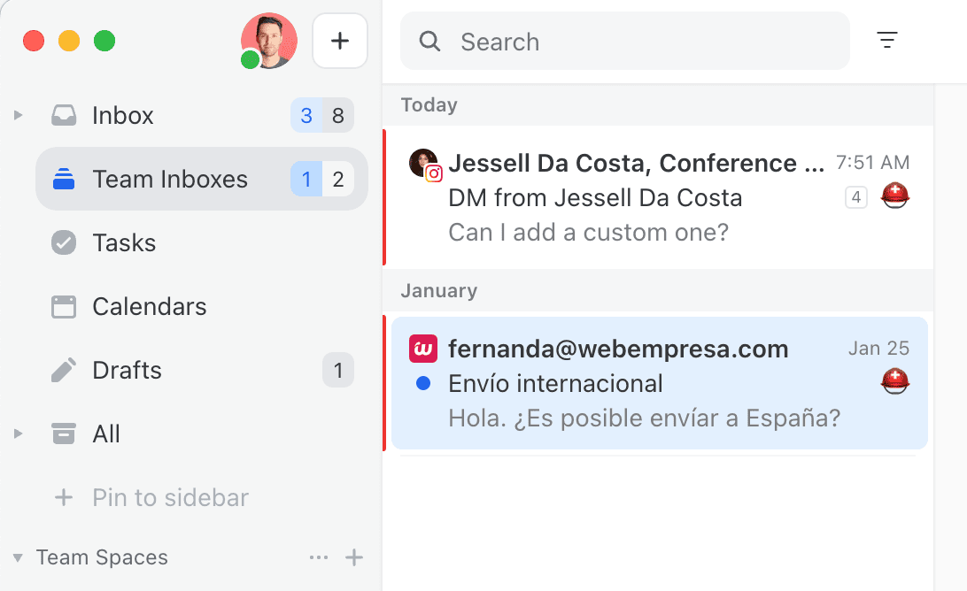 Team Inboxes mailbox