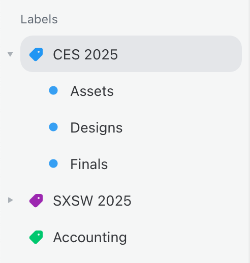 Image showing how to customize the labels shown in your sidebar
