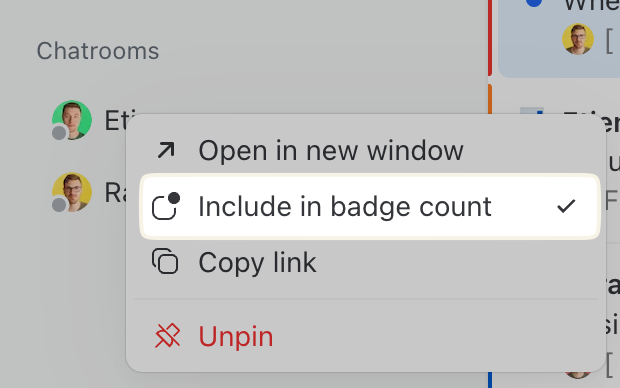 Include in badge count option in Missive